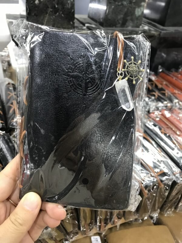 7 Chakra Leather Magic NoteBook Crystal Amethyst Point Journal Diary