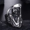 Vintage Punk Gothic Sickle Skull Ring