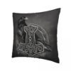 Mjolnir The Hammer Of Thor And Raven Pillowcase Viking Norse Mythology Backpack Cushion For Sofa Throw Pillow Case Decorative
