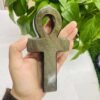 Golden Obsidian anka cross crystal gemstone egyptian key of life ankh