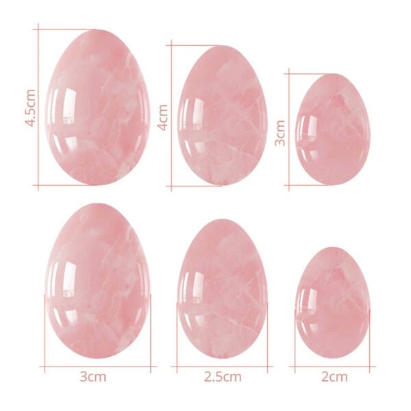 Natural Rose Quartz Yoni Egg Set Vaginal Balls Massage Kegel Ball Massager Muscle Exerciser Crystal Jade Eggs Vaginal Tightening