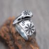 Viking Odin Crow Skull Ring