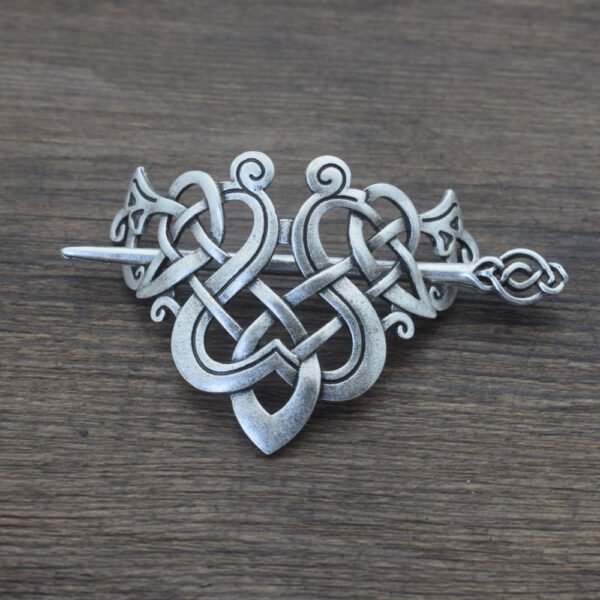 Norse Viking hair clip barrette celtic viking knot wicca vintage Hairpin Wedding Accessories