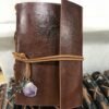 7 Chakra Leather Magic NoteBook Crystal Amethyst Point Journal Diary