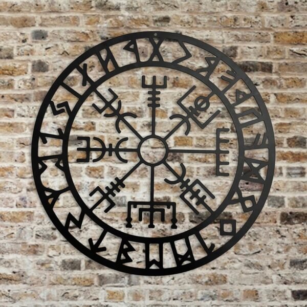 Nordic Style Iron Viking Decor Norse Mythology Symbols Wall Hanging Decoration