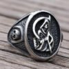 Gothic Death Sickle Skull Ring Men Death Scythe  Biker Ring