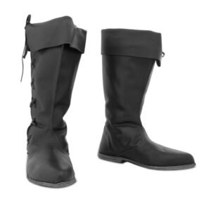 H8f130ae80f894c99a8958efc81c38fb0q_6b831305-99bf-4810-9883-a7c80730acfc Men Women Medieval Renaissance Cosplay Gothic Punk Viking Pirate Props Shoes Leather Knight High Boots Paladin Costume Witcher