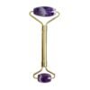 Purple Crystal Jade Face Mask Gua Sha Scraper Massager Roller Set Natural Amethyst