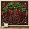 Mysterious  Tree of Life decoration tapestry Mandala psychedelic scene wall tapestry