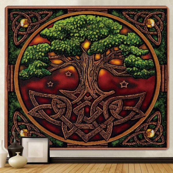 Mysterious  Tree of Life decoration tapestry Mandala psychedelic scene wall tapestry