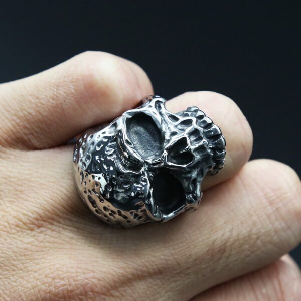 Gothic 316L Stainless Steel Skull Ring