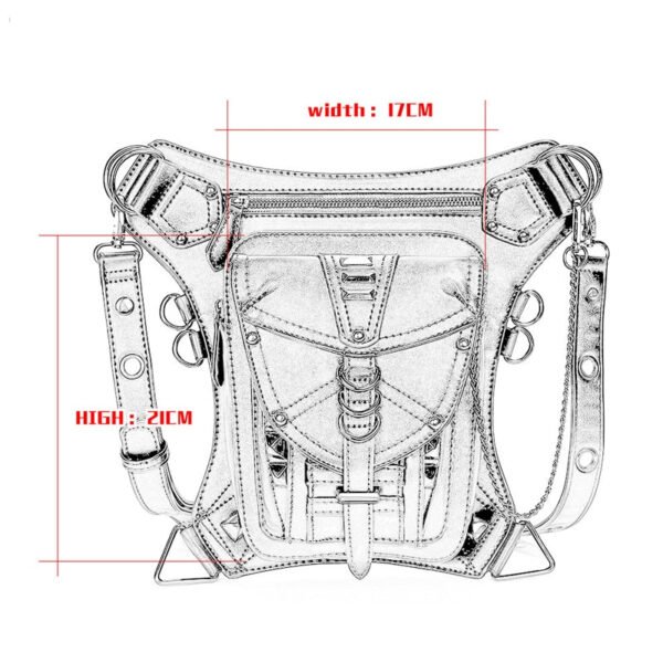 Women Waist Bag Gothic Fanny Packs Motorcycle Hip Drop Leg Bags