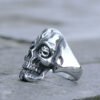Gothic Men's Stainless Steel Skull Ring Punk Hip Hop Rider Skull Ghost King Ring