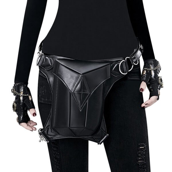 Steampunk Moto Hot Sale Halloween Black Retro Pu Female Bag