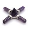 KFT Natural Stone Pyramid 7 Chakra Points Energy Generator Reiki Chakra Healing Crystal Stone Transmitter Jewelry