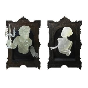 3D Ghost In The Mirror Frame Resin Luminous Wall Stickers Gothic Terror  Wallpaper Decor