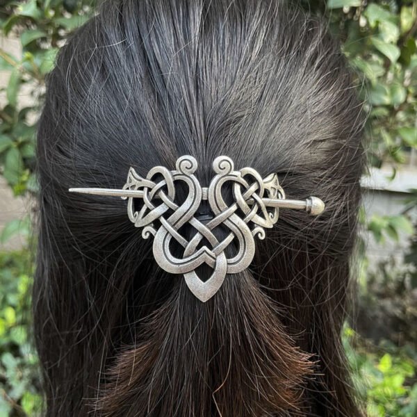 Norse Viking hair clip barrette celtic viking knot wicca vintage Hairpin Wedding Accessories