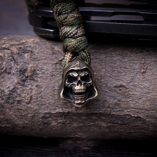 Death Knife Paracord Beads Handmade Key Umbrella Rope Pendant Outdoor EDC Pendant DIY Copper Charm