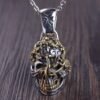Men's Retro Punk Gothic Cape Skull Pendant Necklace Suitable for Cool Men's Rock Party Locomotive Jewelry