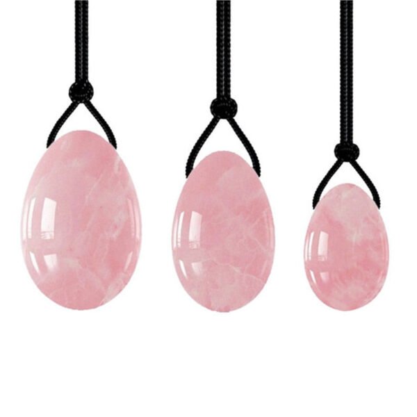 Natural Rose Quartz Yoni Egg Set Vaginal Balls Massage Kegel Ball Massager Muscle Exerciser Crystal Jade Eggs Vaginal Tightening