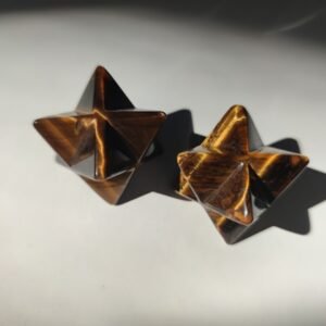 Natural Crystal Quartz Merkaba Star Carved Crystal