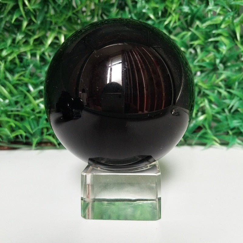 Natural obsidian crystal ball home decoration ball diviner circular stone ball wedding photography accessories