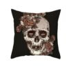 Skull Printing Decorative Pillowcase Black and White Skull Pillow Case Polyester Skull Pattern Pillow Cover kussensloop