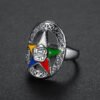 Magicun trendy order of the eastern star masonic oes rings