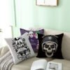 Skull Printing Decorative Pillowcase Black and White Skull Pillow Case Polyester Skull Pattern Pillow Cover kussensloop
