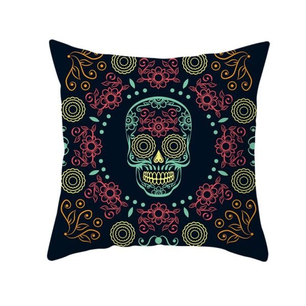 Skull Printing Decorative Pillowcase Black and White Skull Pillow Case Polyester Skull Pattern Pillow Cover kussensloop
