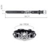 Skeleton Skull Star Eye Punk Gothic Rock Leather Belt Buckle  Bracelets