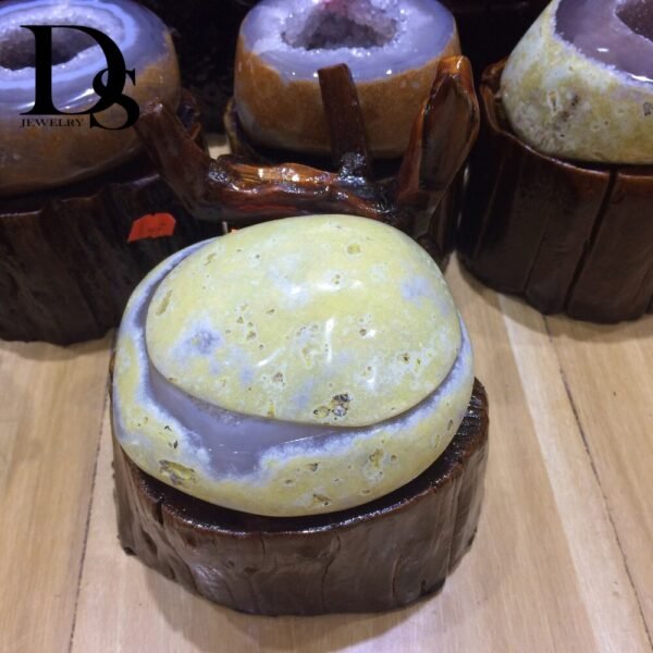 Natural Agate Geode Bowl Crystal Quartz Cluster Agate Treasure