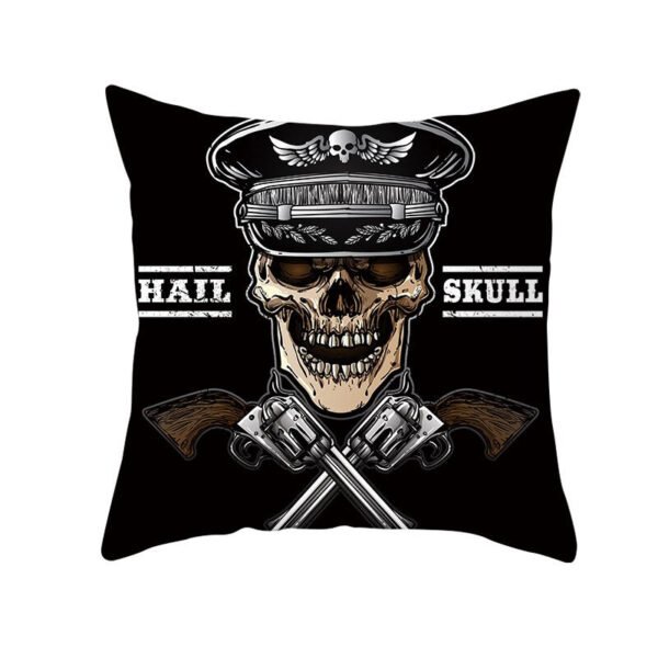 Skull Printing Decorative Pillowcase Black and White Skull Pillow Case Polyester Skull Pattern Pillow Cover kussensloop