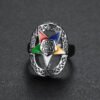 Magicun trendy order of the eastern star masonic oes rings