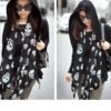 Summer Beach Long Shawl Fahion Skull Print Chiffon Silk Scarf Mulim Hijab