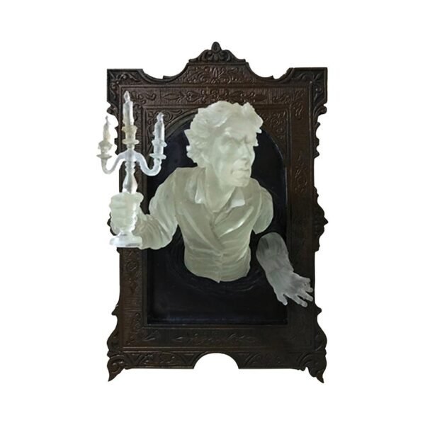 3D Ghost In The Mirror Frame Resin Luminous Wall Stickers Gothic Terror  Wallpaper Decor