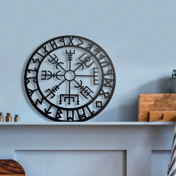 Nordic Style Iron Viking Decor Norse Mythology Symbols Wall Hanging Decoration