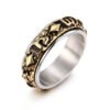 Sutra ring six words mantra ring heart ring finger retro ornaments