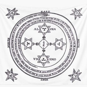 Magical Circle of King Solomon Big Tapestry Wall Hanging
