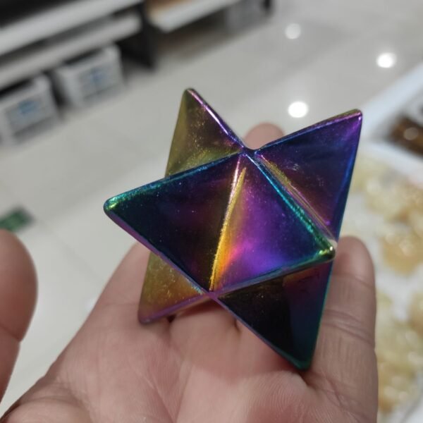 Natural electroplate crystal Merkabah Pendulum Crystal Stones Merkaba Stars