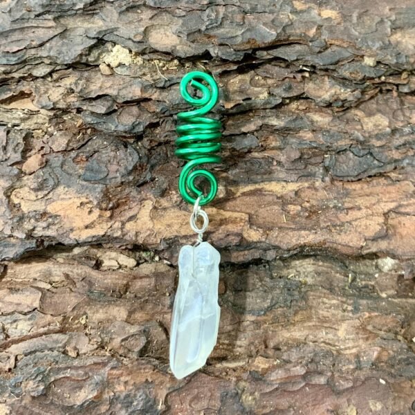 Hair Beads Raw Crystal Colorful Hair ring Pentagram Viking Spiral Sneak Beaded Hair Braids  Wicca Accessories