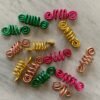 Hair Beads Raw Crystal Colorful Hair ring Pentagram Viking Spiral Sneak Beaded Hair Braids  Wicca Accessories