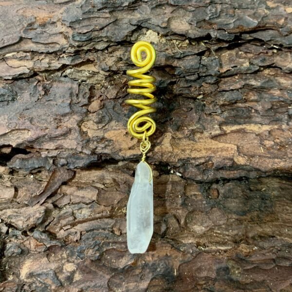 Hair Beads Raw Crystal Colorful Hair ring Pentagram Viking Spiral Sneak Beaded Hair Braids  Wicca Accessories