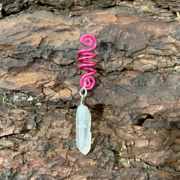 Hair Beads Raw Crystal Colorful Hair ring Pentagram Viking Spiral Sneak Beaded Hair Braids  Wicca Accessories
