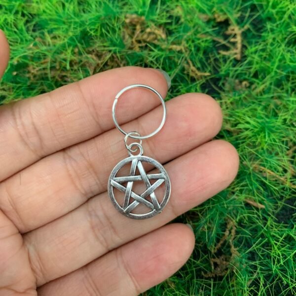 Hair Braids Hair Rings Beads Skull Raw Crystal Pentagram Beaded Wicca Vintage  Witchcraft