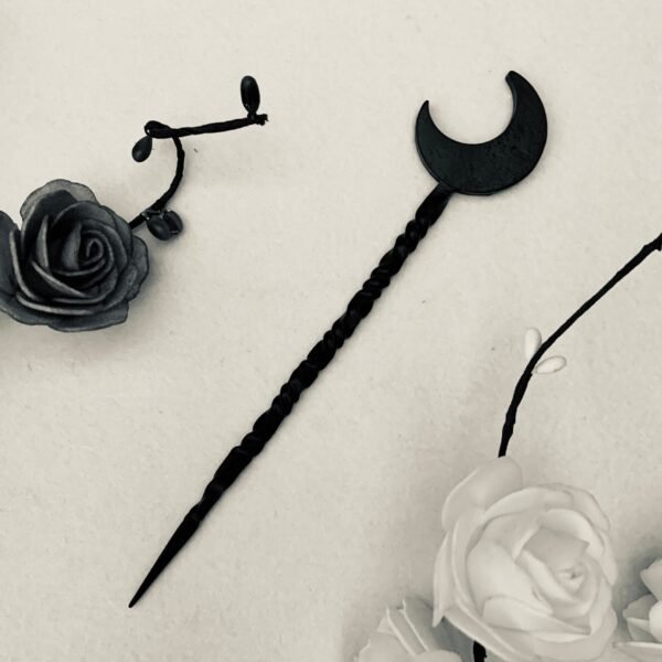 Hair Stick Wicca Crescent   Celestial Witchcraft Accessories Viking Witch Headdress Hairpin Punk Pagan Gift