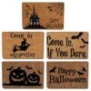 Halloween Doormat Anti-slip Carpet Funny Door Mats Indoor Entrance Rug Pumpkin Witch Castle Carpet Decorative Home Textile Decor