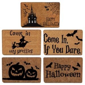 Halloween Doormat Anti-slip Carpet Funny Door Mats Indoor Entrance Rug Pumpkin Witch Castle Carpet Decorative Home Textile Decor