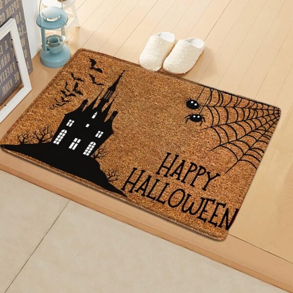 Halloween Doormat Anti-slip Carpet Funny Door Mats Indoor Entrance Rug Pumpkin Witch Castle Carpet Decorative Home Textile Decor