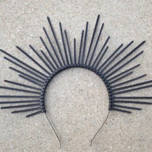 Magic Wicca~Halo Crown Sunburst Crown Customizable Matte Black